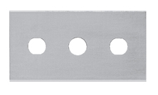 Dreiloch-Gradkopf-Klinge, TiN beschichtet