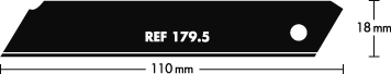 Styroporklinge rostfrei 18 mm ungekerbt
